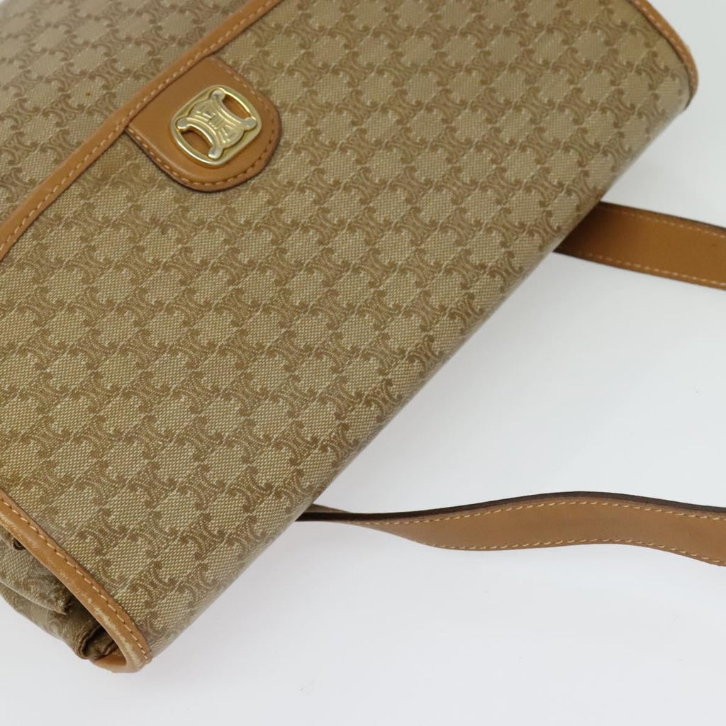 Celine Vintage Macadam Handbag Canvas Beige Canvas Bag