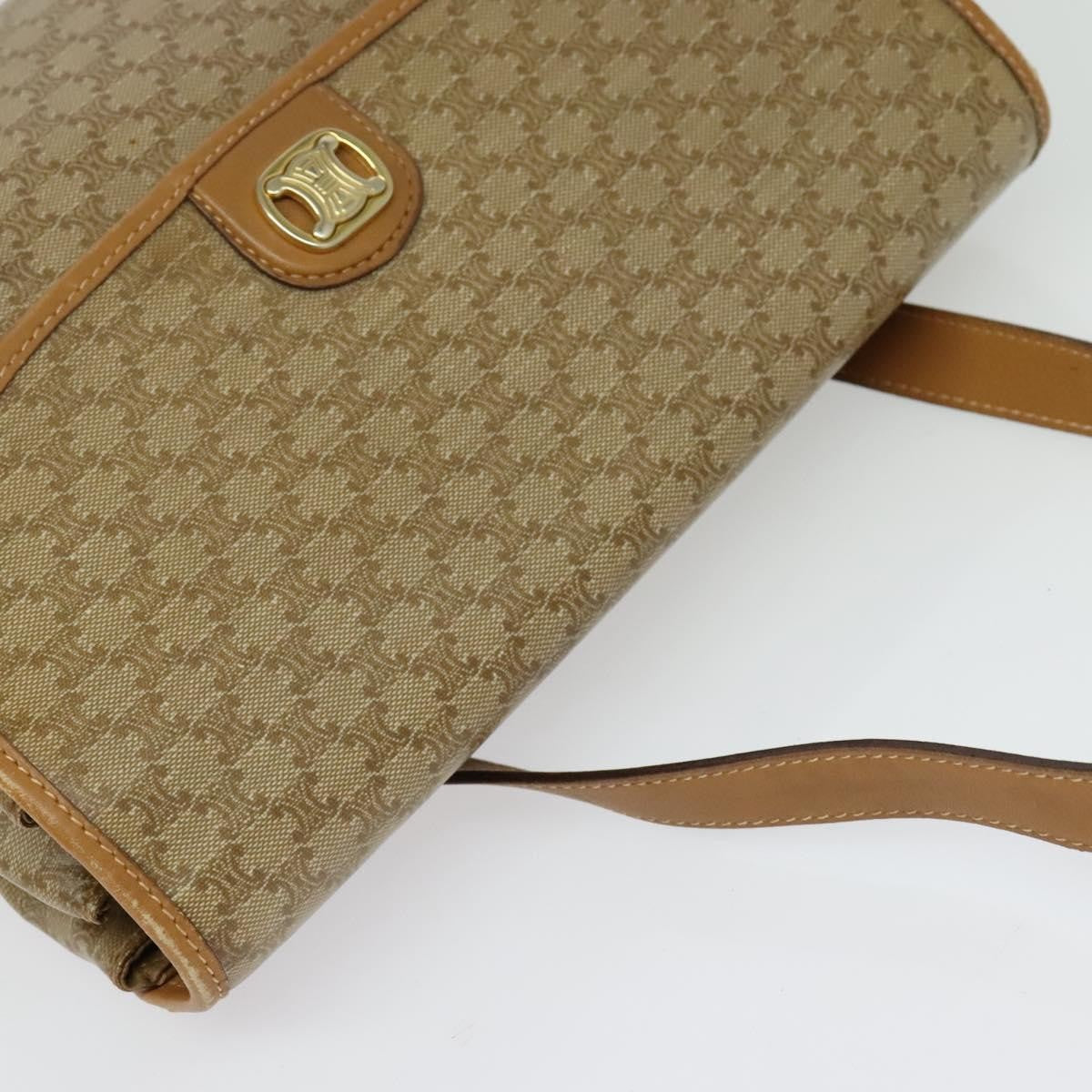Celine Vintage Macadam Handbag Canvas Beige Canvas Bag