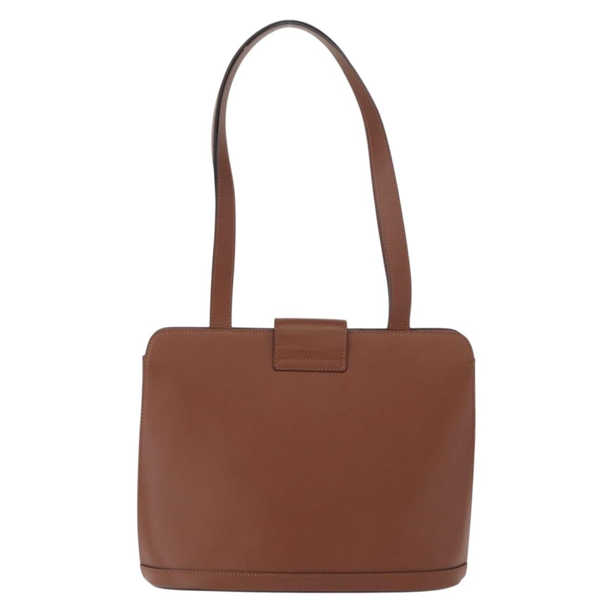 Celine Vintage Shoulder Bag Leather Brown Leather Shoulder Bag Bag