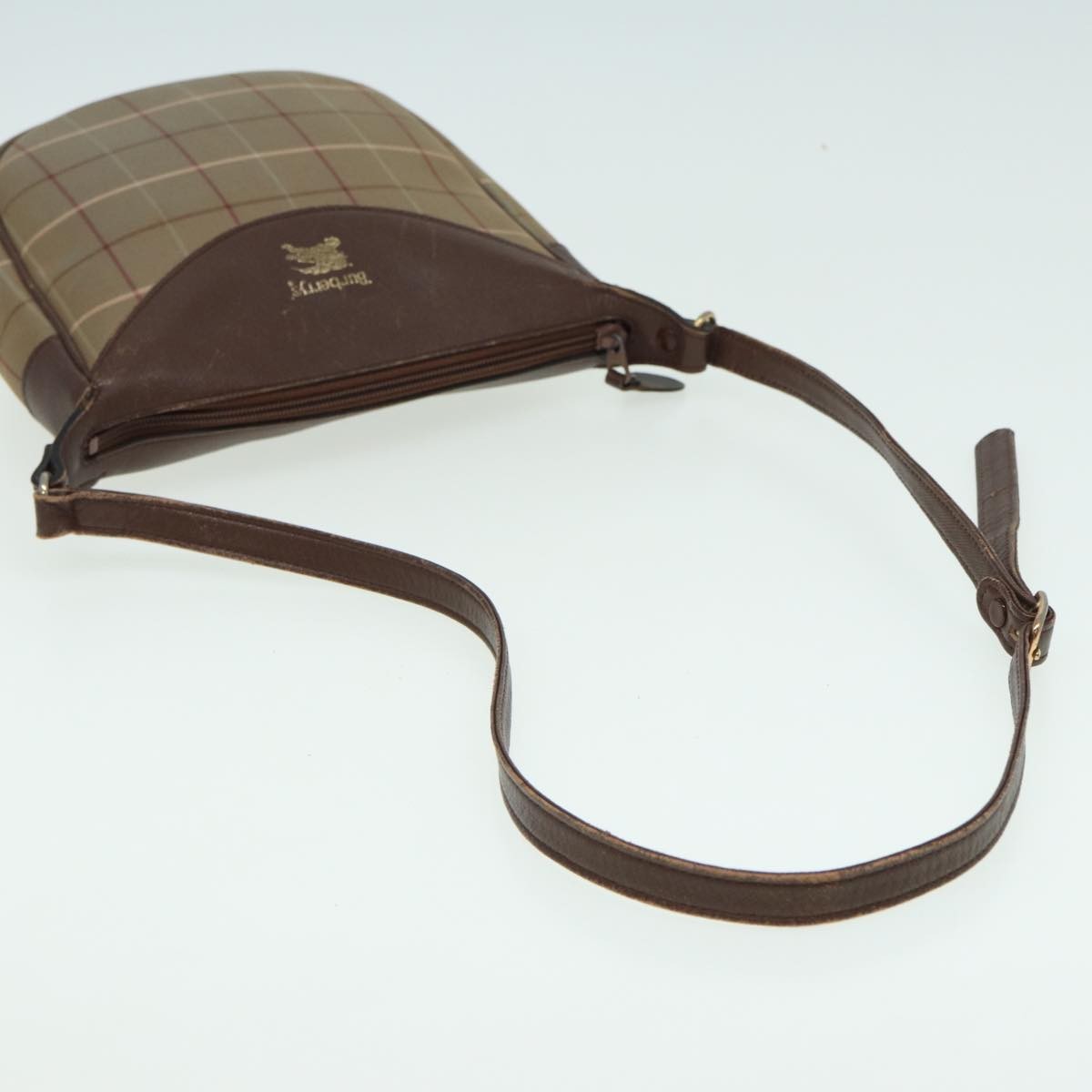 Burberry Nova Check Shoulder Bag Canvas And Leather Beige Canvas Shoulder Bag