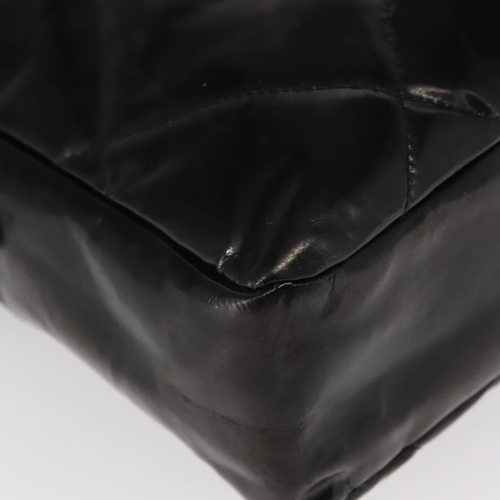 Chanel Vintage Shoulder Bag Enamel Black Patent_Leather Shoulder Bag Bag