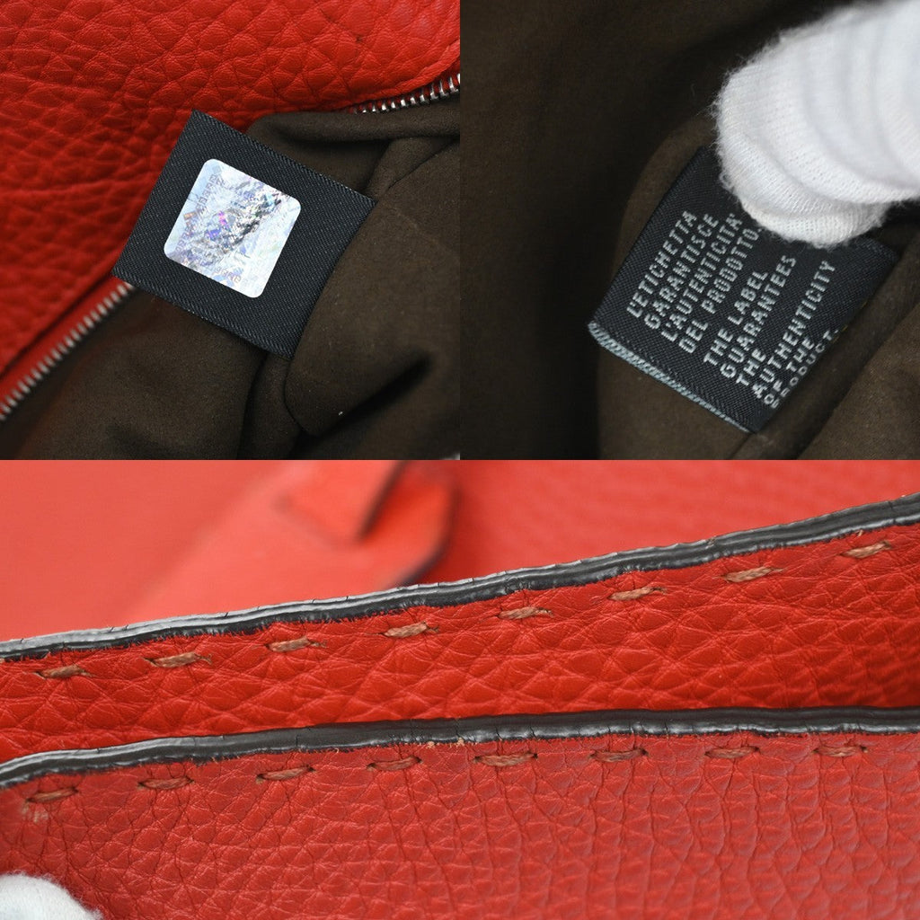Fendi Selleria Anna Bucket Bag Leather Red Leather Tote Bag Bag