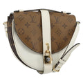 Louis Vuitton Chantilly Lock Handbag Reverse Monogram Canvas And Leather White Leather Shoulder Bag