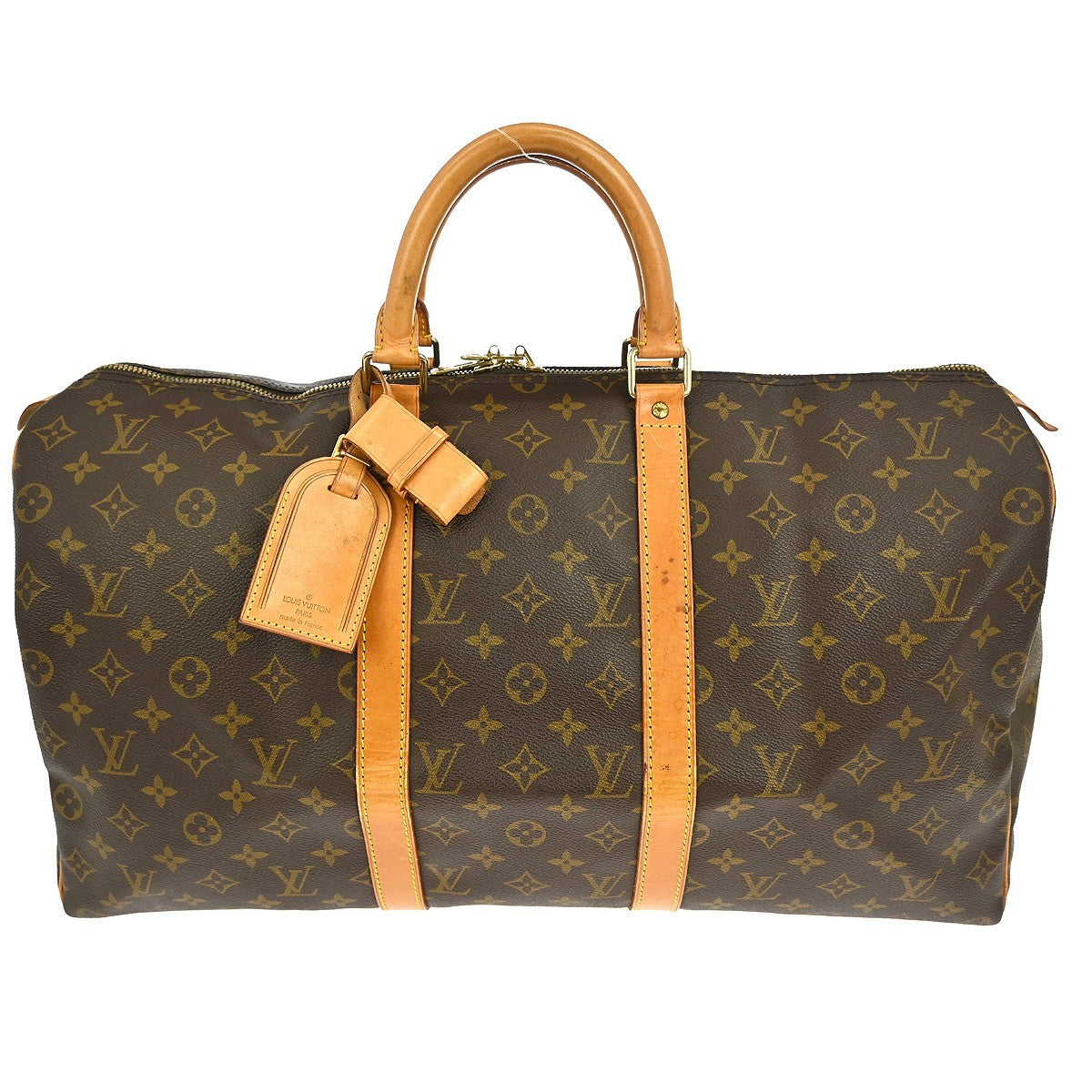 Louis Vuitton Keepall Bag Monogram Canvas Brown Canvas Travel Bag
