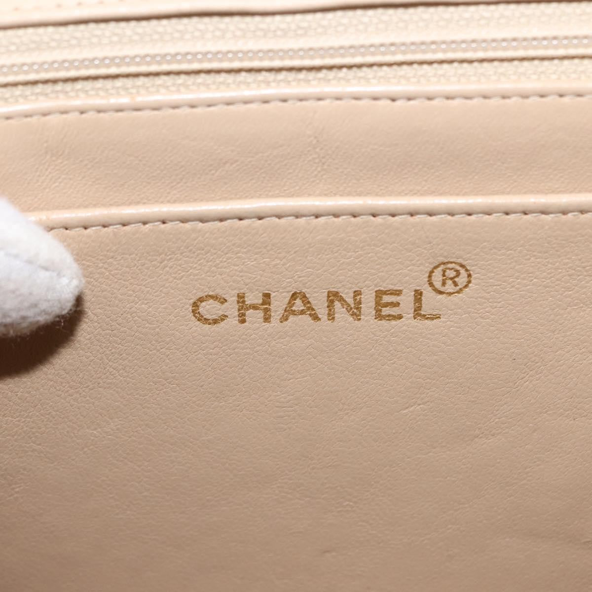 Chanel Vintage Classic Single Flap Bag Silk Beige Satin Shoulder Bag Bag