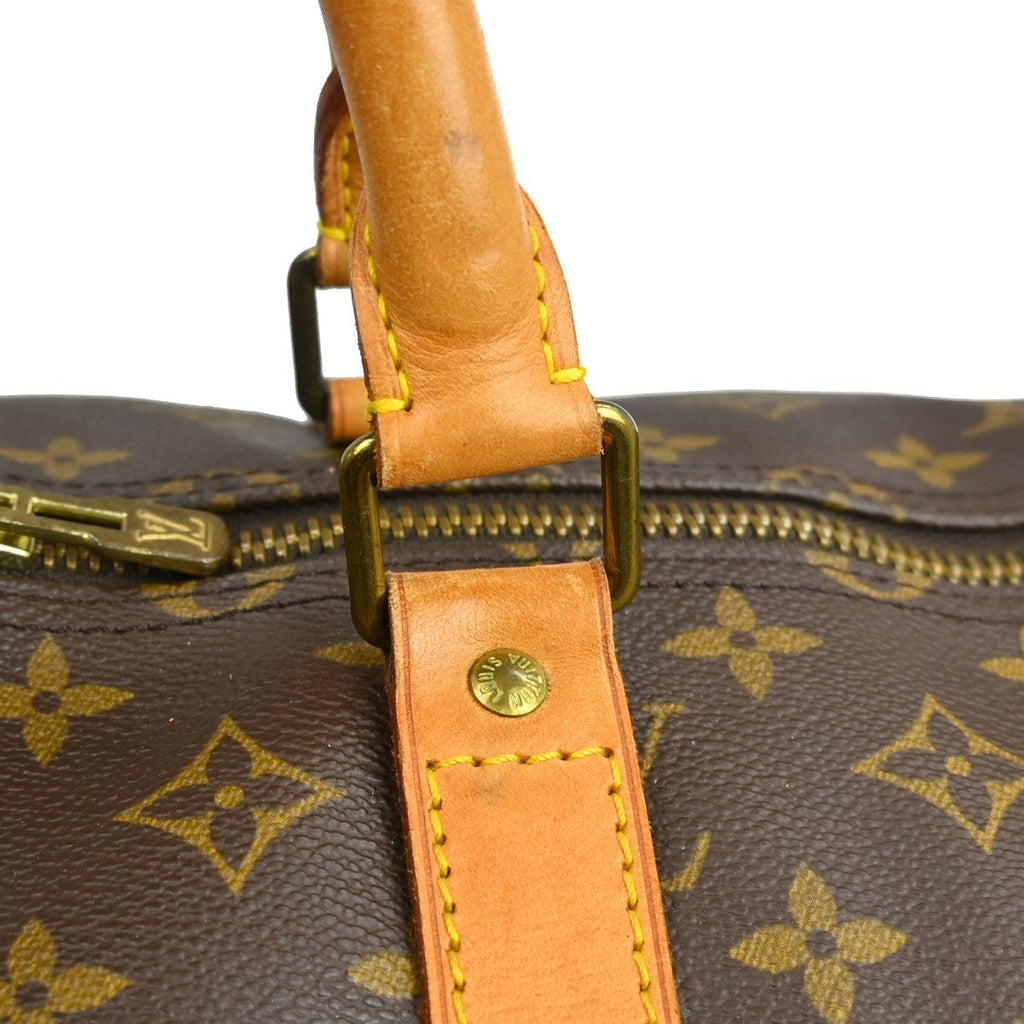 Louis Vuitton Keepall Bag Monogram Canvas Brown Canvas Travel Bag