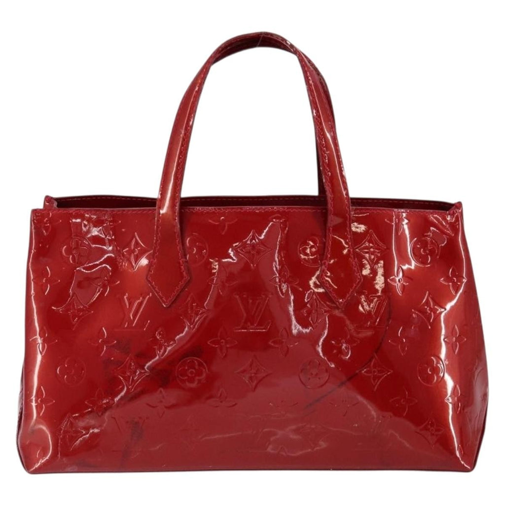 Louis Vuitton Wilshire Handbag Monogram Vernis Red Patent_Leather Handbag