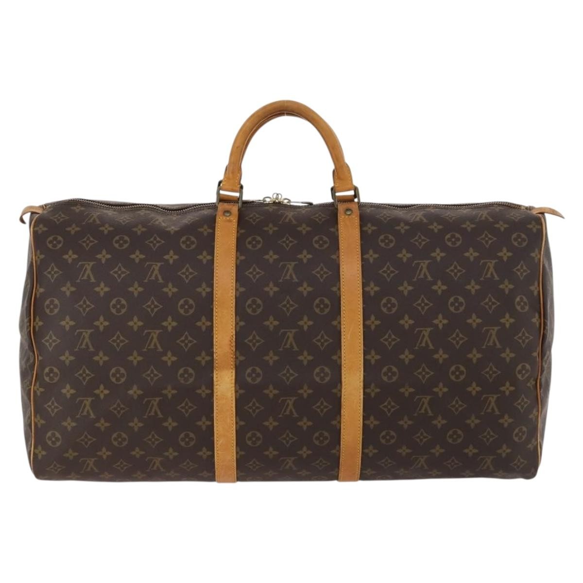 Louis Vuitton Keepall Bag Monogram Canvas Brown Canvas Travel Bag