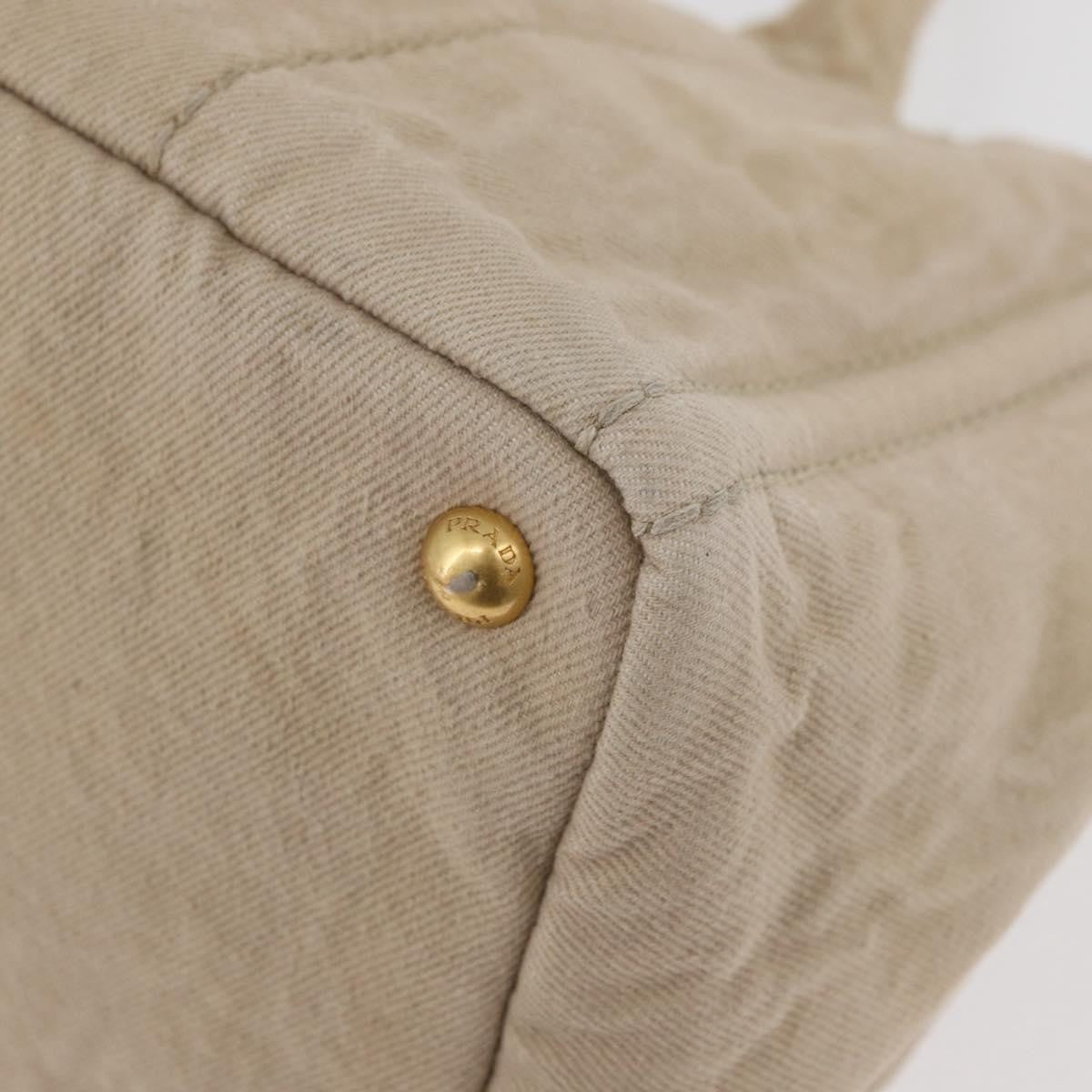 Prada Canapa Tote Canvas Beige Canvas Tote Bag Bag