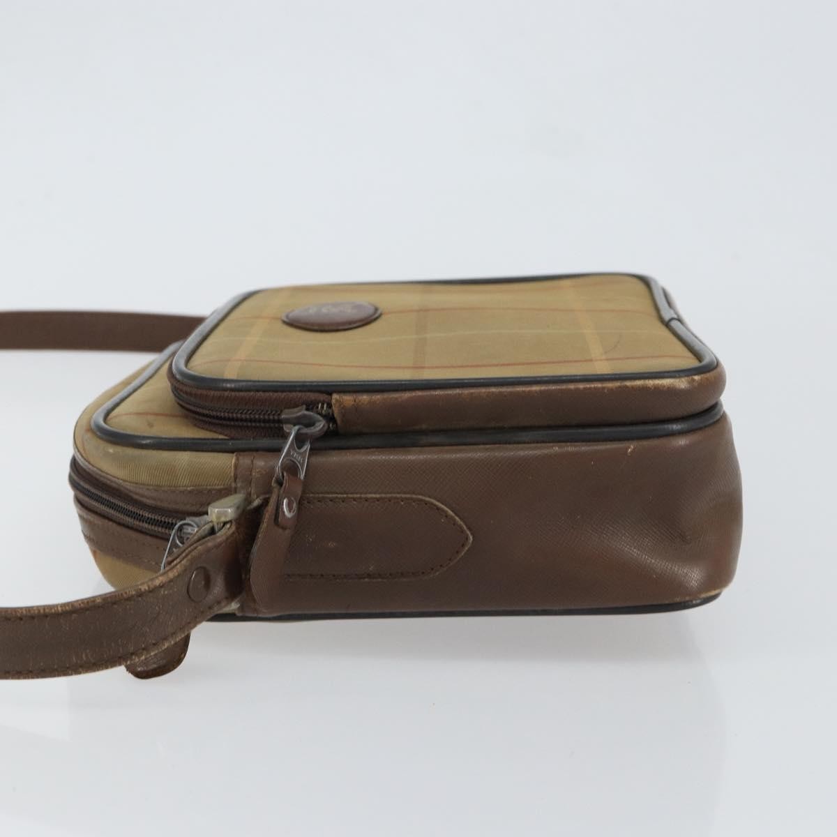 Burberry Nova Check Shoulder Bag Canvas Beige Canvas Shoulder Bag