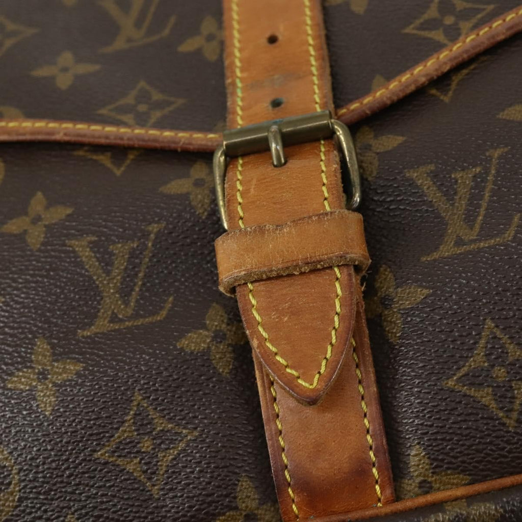 Louis Vuitton Saumur Handbag Monogram Canvas Brown Canvas Shoulder Bag