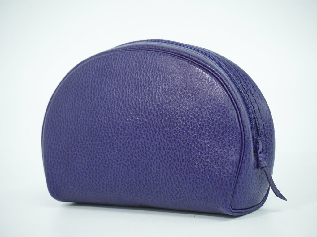 Christian Dior Vintage Zip Pochette Leather Blue Leather Clutche & Pouche Bag (Pre-Owned)