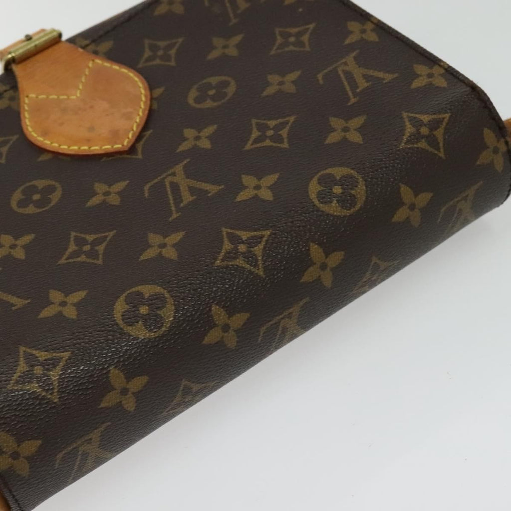 Louis Vuitton Cartouchiere Handbag Monogram Canvas Brown Canvas Shoulder Bag