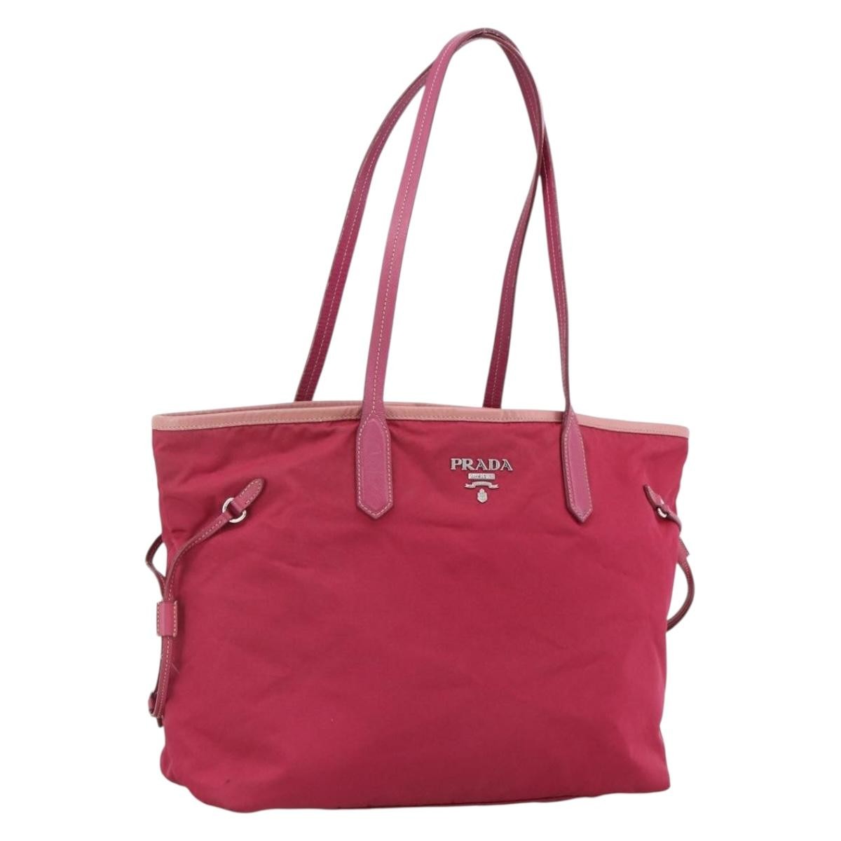 Prada Vintage Tote Tessuto Pink Nylon Tote Bag Bag