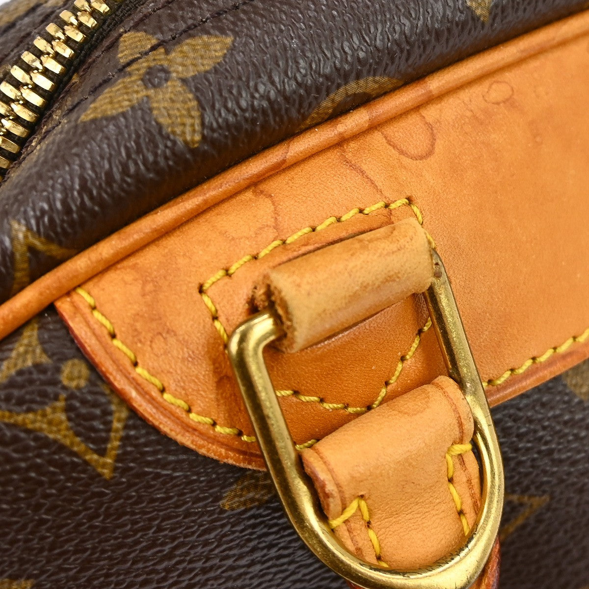 Louis Vuitton Trouville Handbag Monogram Canvas Brown Canvas Handbag