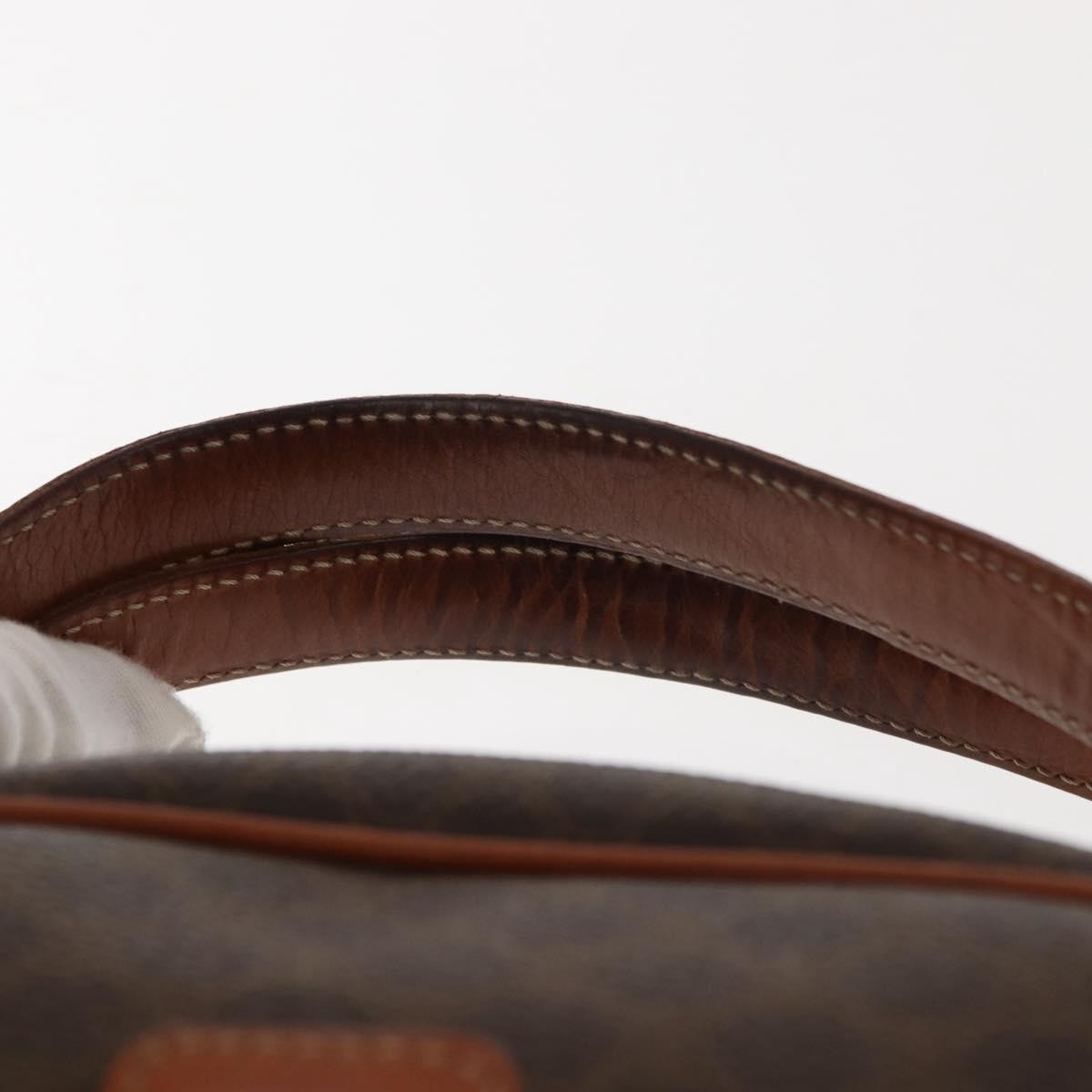 Celine Vintage Macadam Handbag Canvas And Leather Brown Canvas Handbag