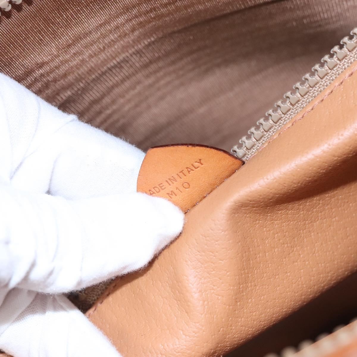 Celine Macadam Briefcase Canvas And Leather Brown Canvas Briefcase Bag