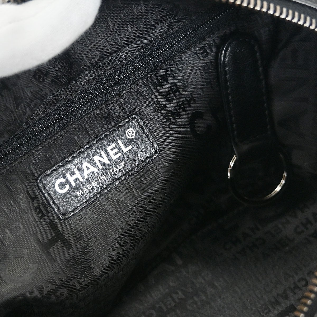 Chanel Square Stitch Bowler Bag Quilted Caviar Black Leather Shoulder Bag Bag