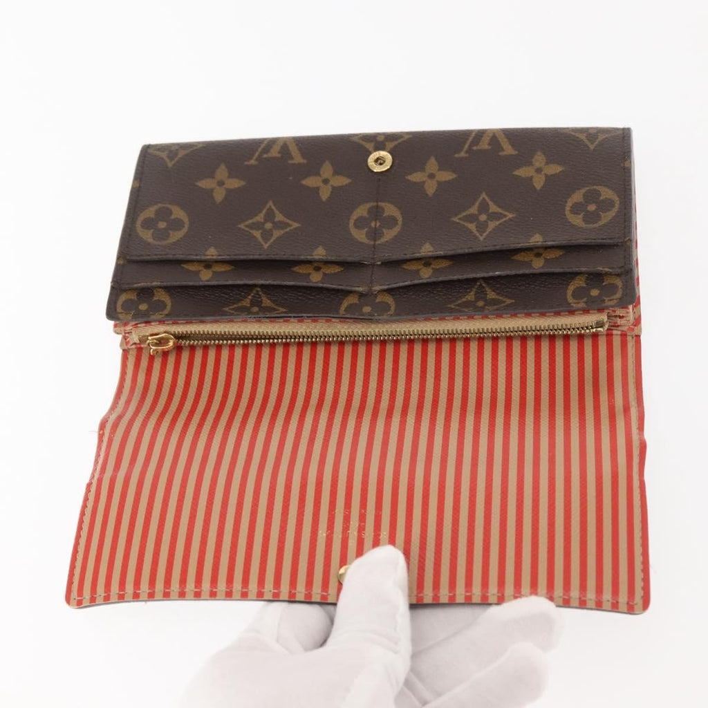 Louis Vuitton Vintage Sarah Wallet Monogram Canvas Brown Canvas Wallets Accessory