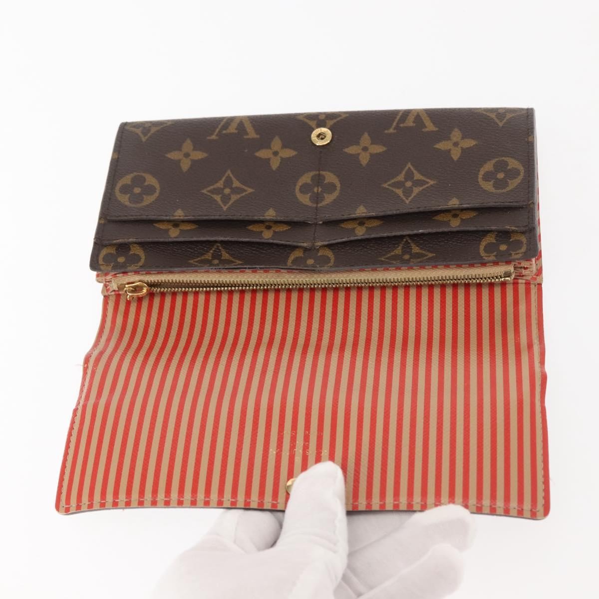 Louis Vuitton Vintage Sarah Wallet Monogram Canvas Brown Canvas Wallets Accessory