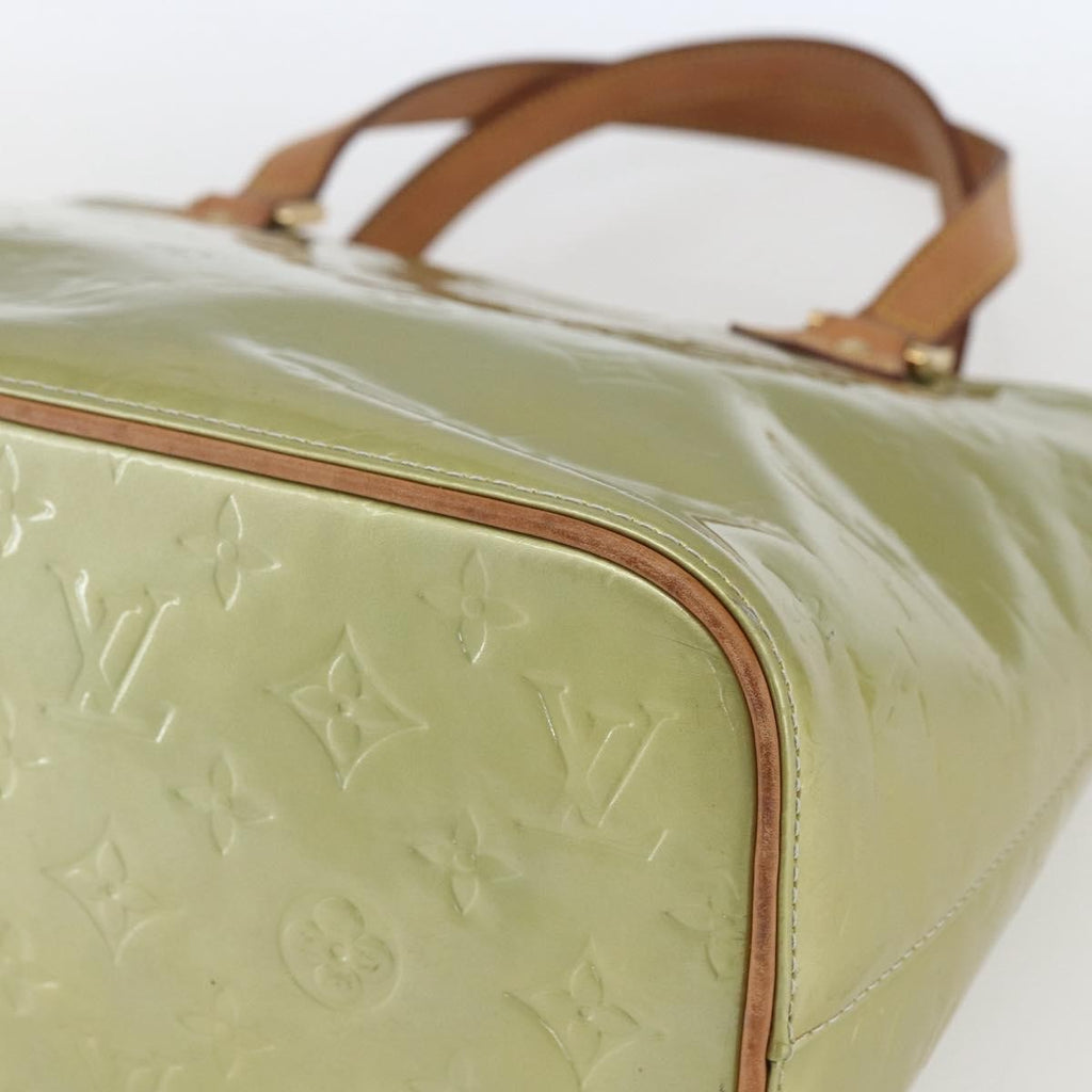 Louis Vuitton Houston Handbag Monogram Vernis Green Patent_Leather Tote Bag