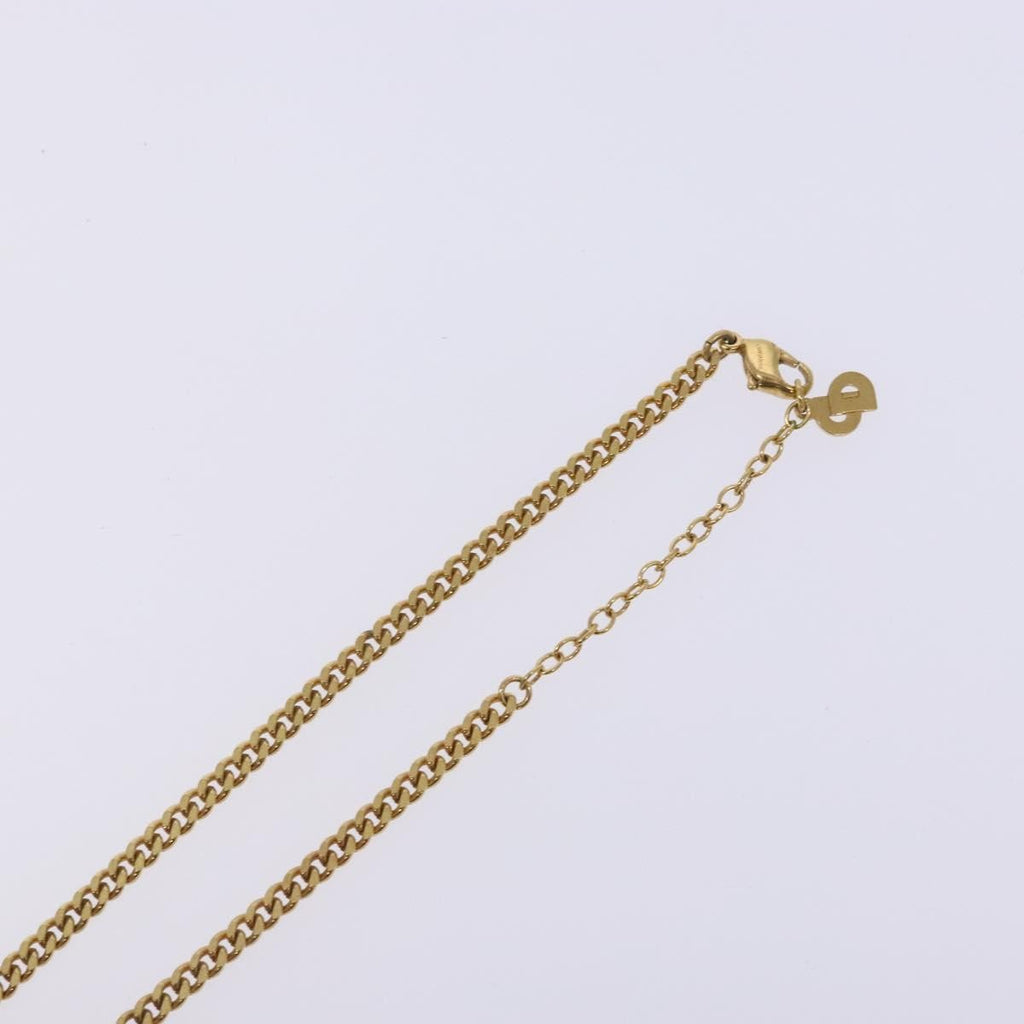 Christian Dior Cd Pendant Necklace Gold-Plated Gold Metal Jewelry (Pre-Owned)