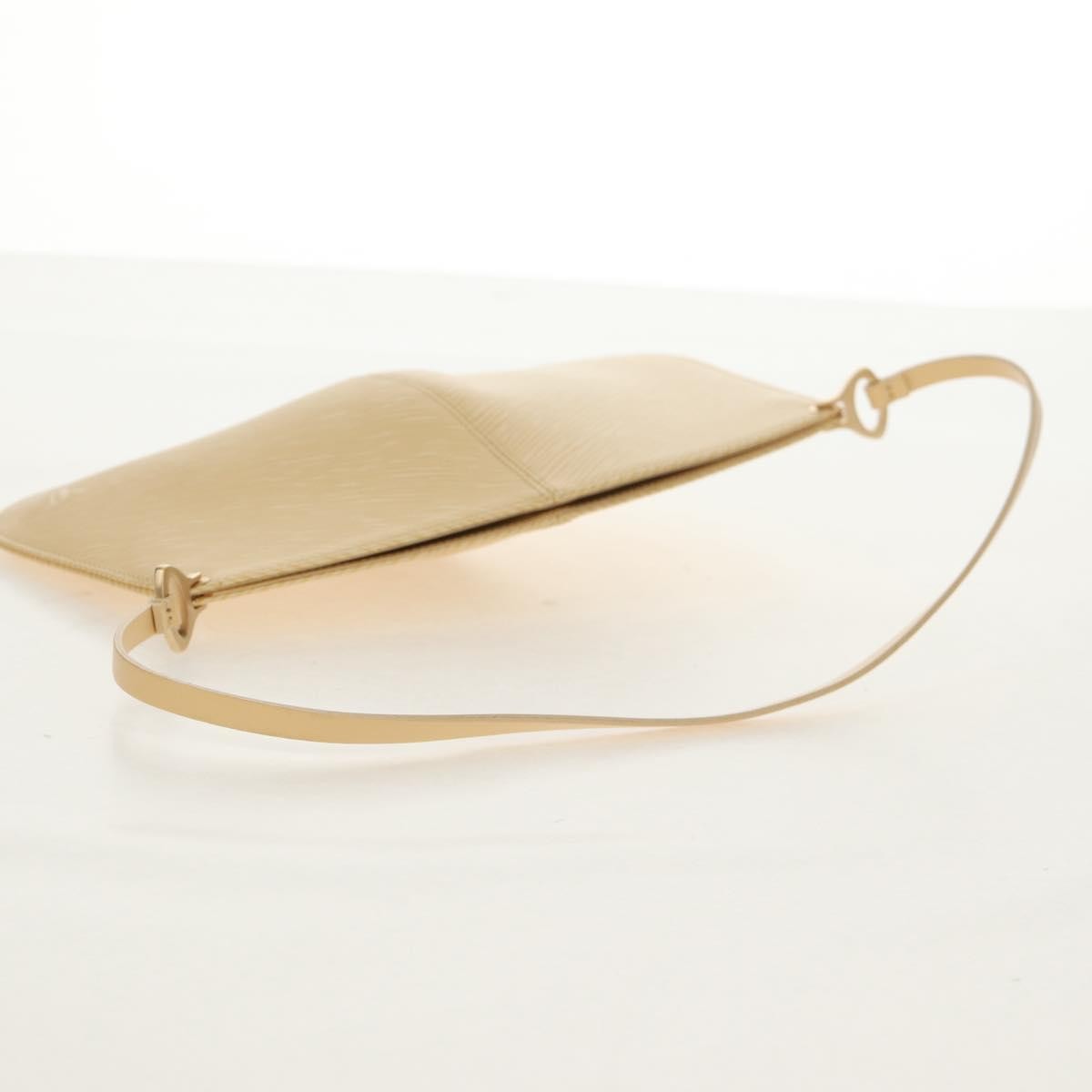 Louis Vuitton Demi Lune Pochette Epi Leather Beige Leather Clutche & Pouche Bag