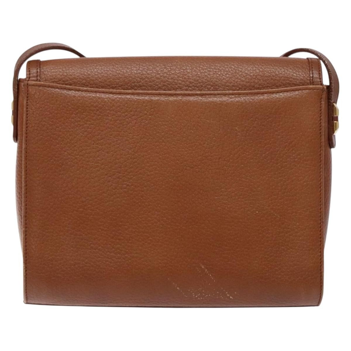 Burberry Flap Shoulder Bag Leather Brown Leather Shoulder Bag