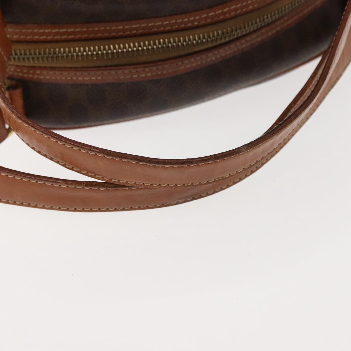 Celine Vintage Macadam Handbag Canvas And Leather Brown Canvas Handbag