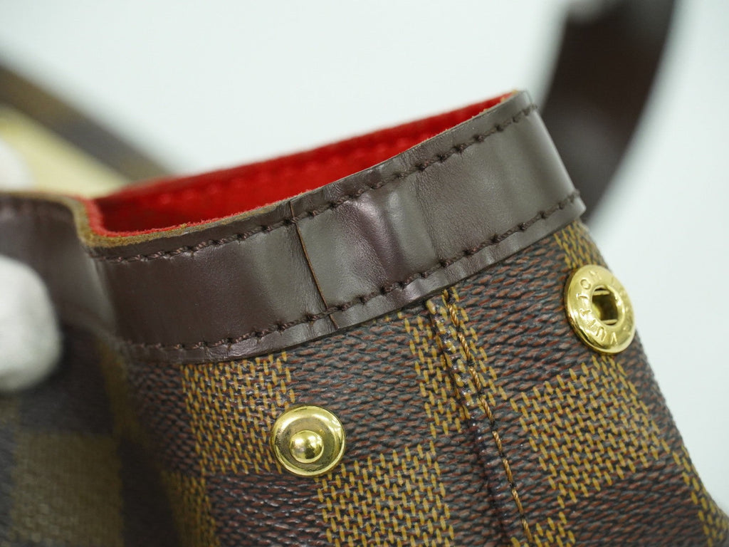 Louis Vuitton Hampstead Handbag Damier Brown Canvas Tote Bag