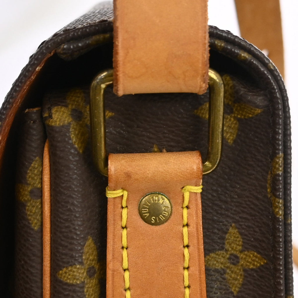 Louis Vuitton Cartouchiere Handbag Monogram Canvas Brown Canvas Crossbody Bag