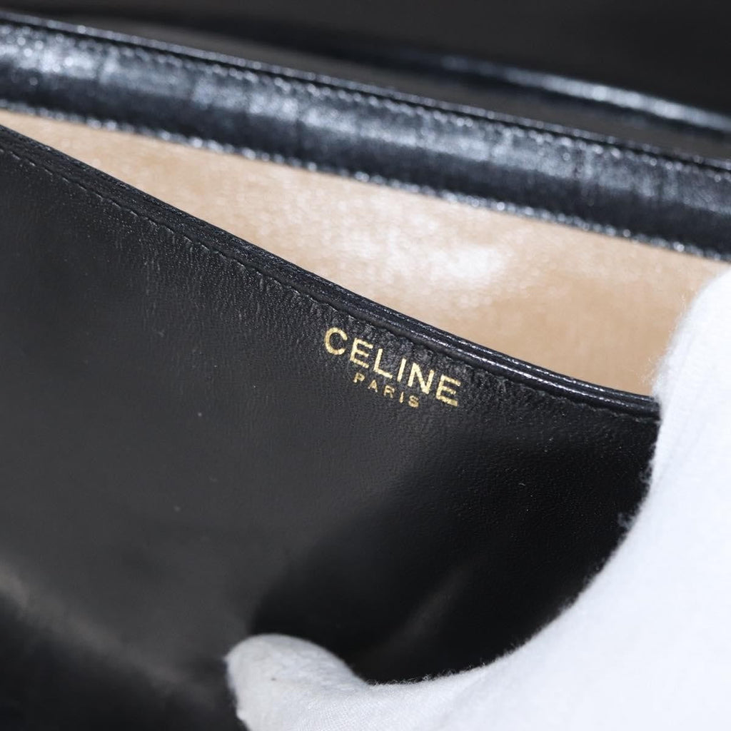 Celine Handbag Leather Black Leather Handbag