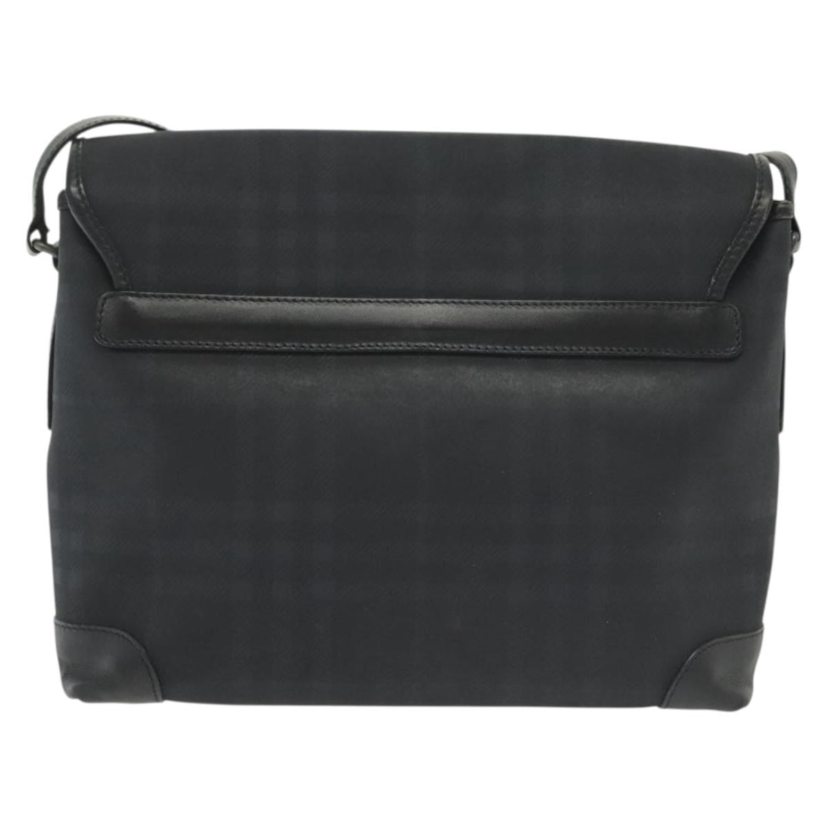 Burberry Nova Check Shoulder Bag Canvas Navy Canvas Shoulder Bag