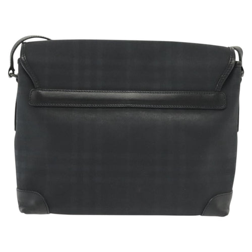 Burberry Nova Check Shoulder Bag Canvas Navy Canvas Shoulder Bag