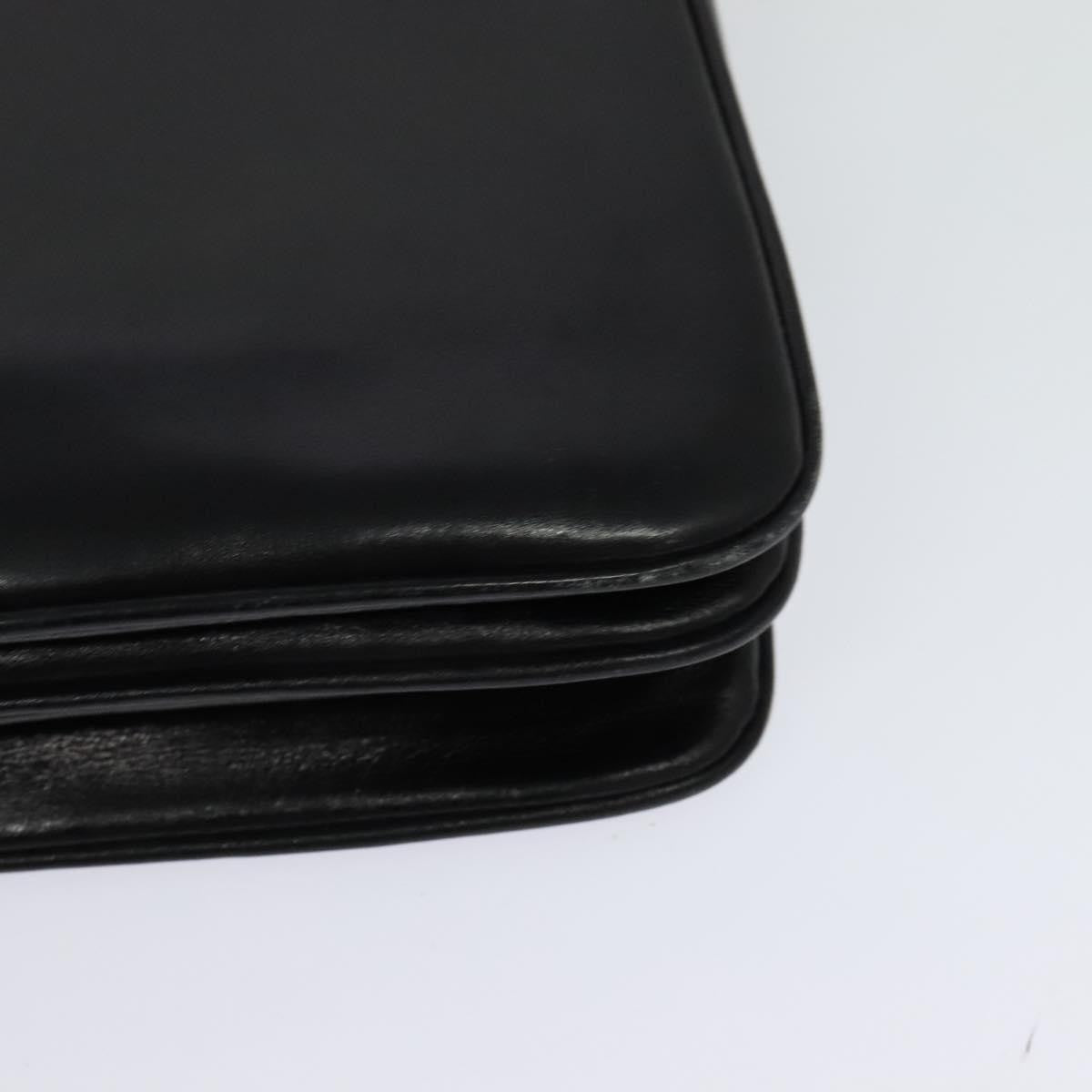 Gucci Sherry Line Shoulder Bag Leather Black Leather Shoulder Bag Bag (Pre-Owned)
