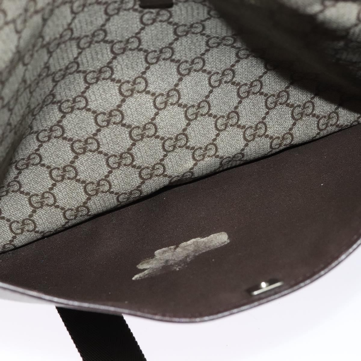 Gucci Zip Top Messenger Bag Gg Coated Canvas Beige Canvas Shoulder Bag Bag (Pre-Owned)