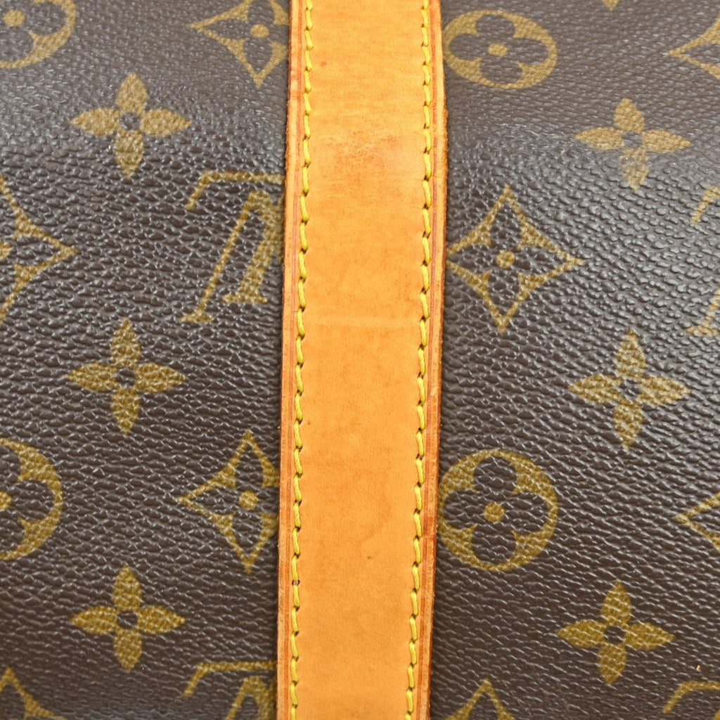 Louis Vuitton Keepall Bag Monogram Canvas Brown Canvas Travel Bag