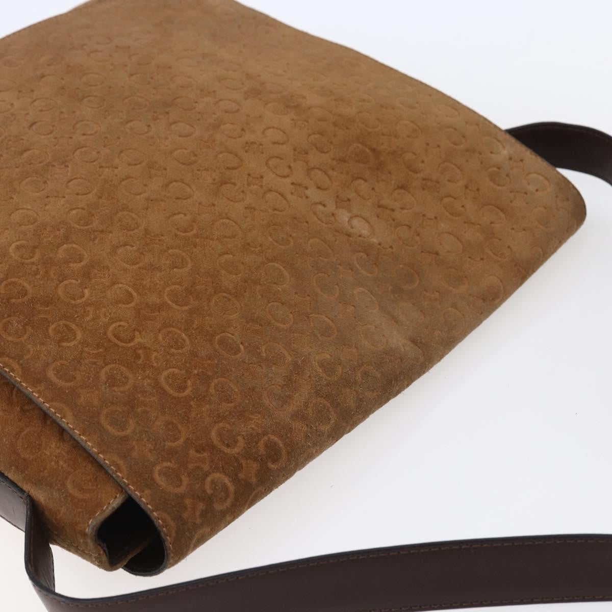 Celine C Macadam Shoulder Bag Suede Beige Suede Shoulder Bag Bag