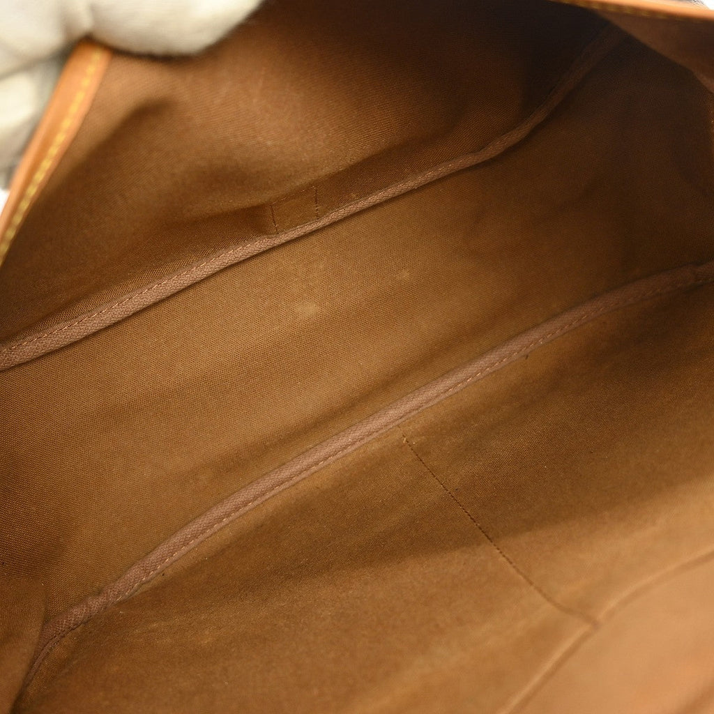 Louis Vuitton Saumur Handbag Monogram Canvas Brown Canvas Shoulder Bag