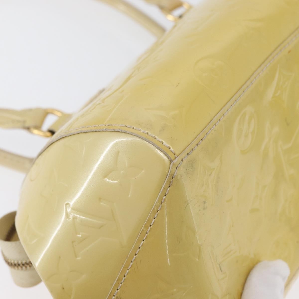 Louis Vuitton Sherwood Handbag Monogram Vernis Yellow Patent_Leather Handbag
