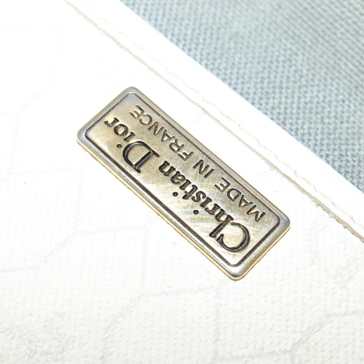Christian Dior Vintage Honeycomb Shoulder Bag Canvas White Canvas Shoulder Bag Bag (Pre-Owned)