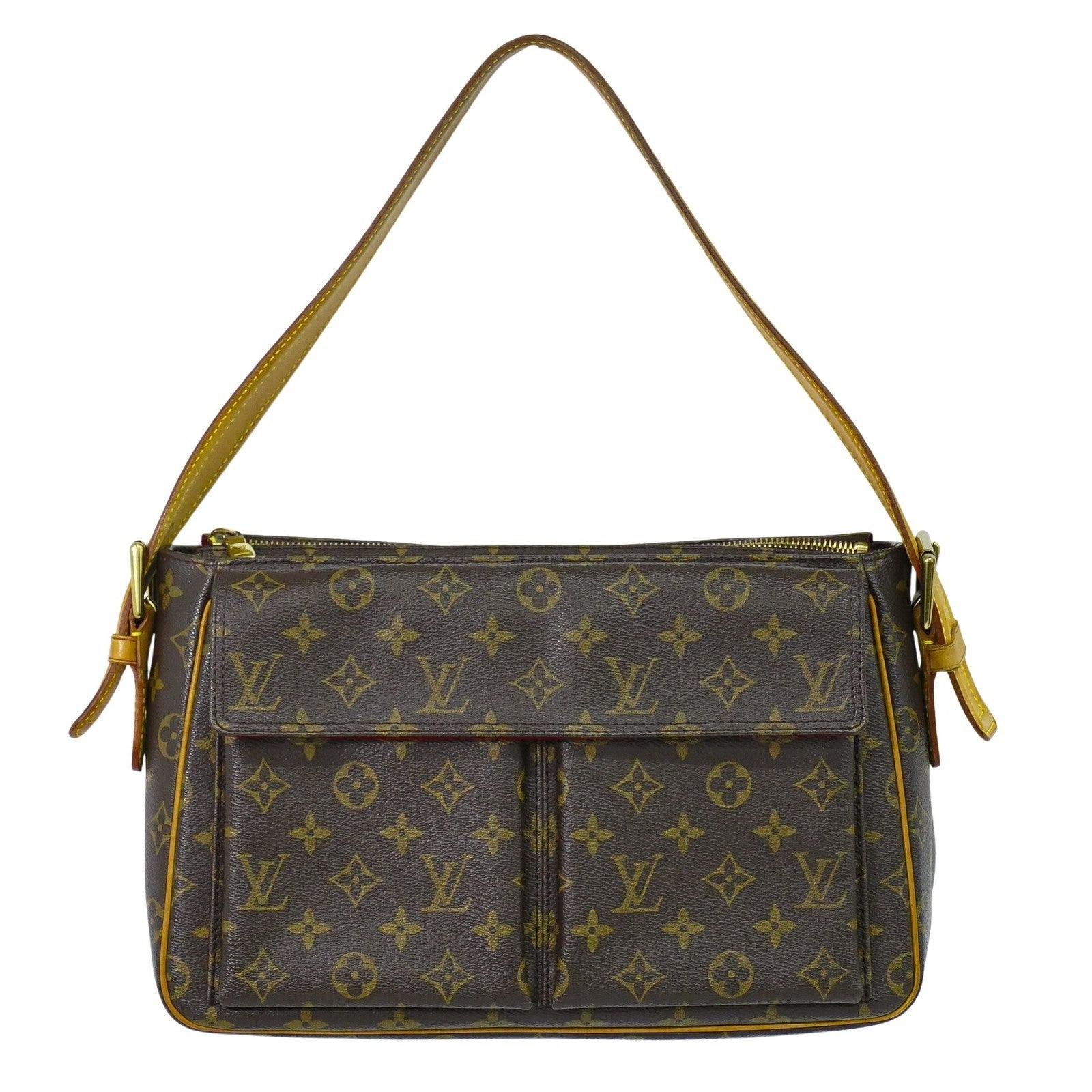 Louis Vuitton Viva Cite Handbag Monogram Canvas Brown Canvas Shoulder Bag