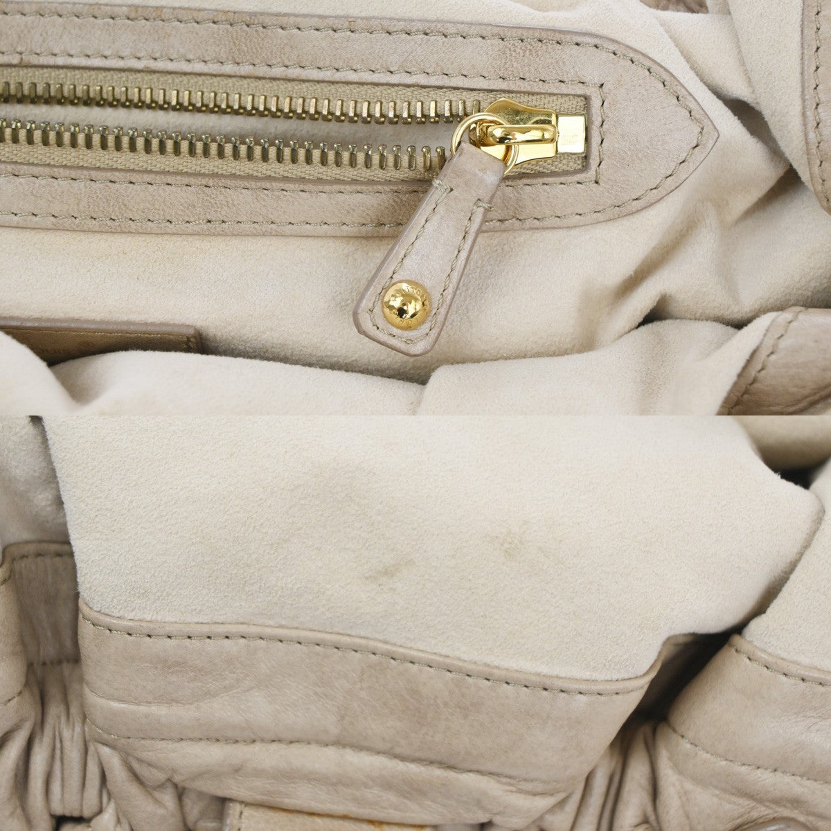 Louis Vuitton Olympe Stratus Handbag Limited Edition Monogram Lambskin Beige Leather Shoulder Bag