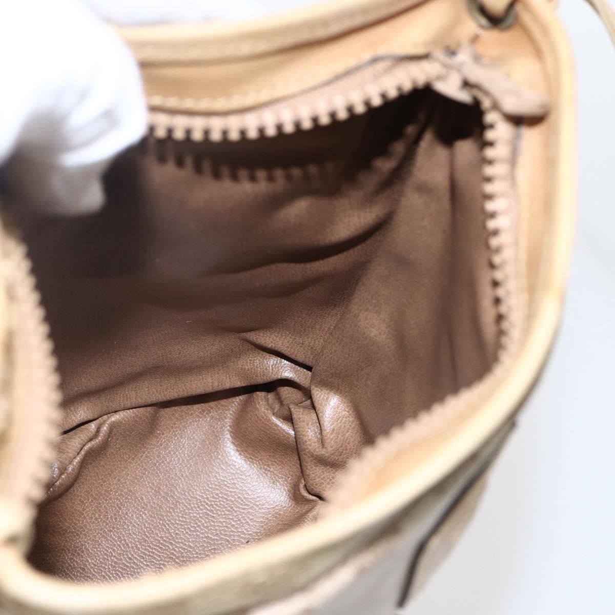 Celine Vintage Macadam Shoulder Bag Canvas Beige Canvas Shoulder Bag Bag
