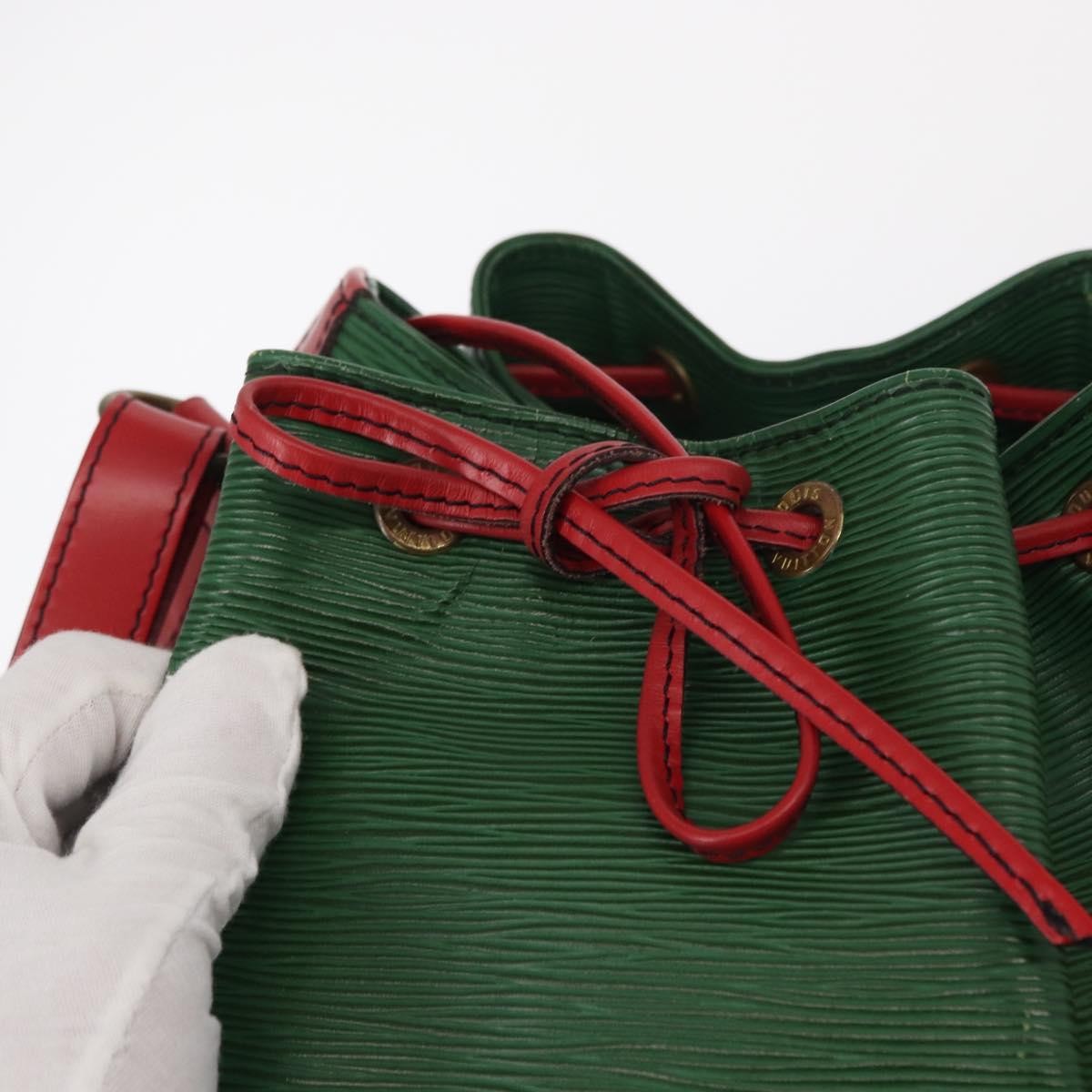 Louis Vuitton Bicolor Petit Noe Handbag Epi Leather Green Leather Shoulder Bag