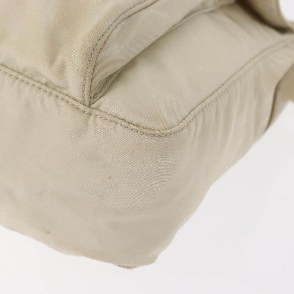 Prada Buckle Messenger Bag Tessuto Beige Nylon Shoulder Bag Bag