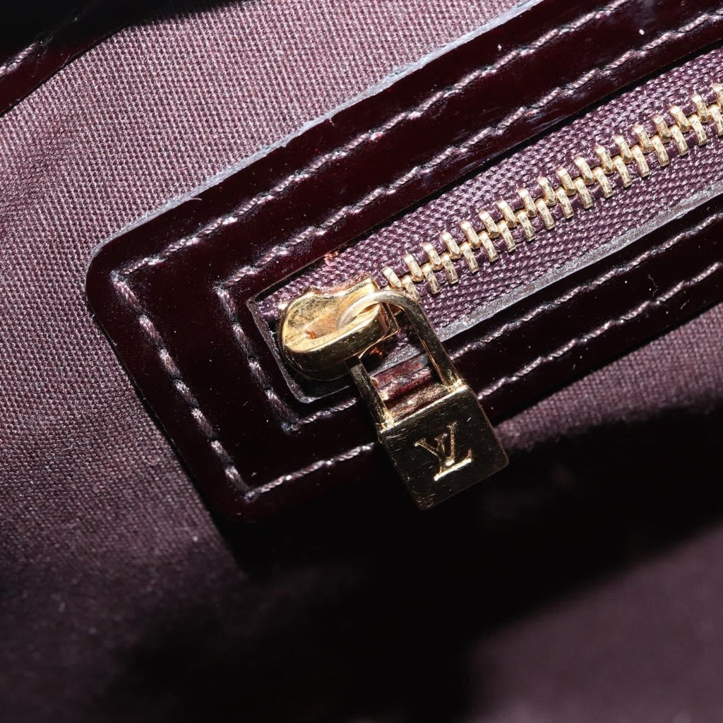 Louis Vuitton Wilshire Handbag Monogram Vernis Purple Patent_Leather Tote Bag