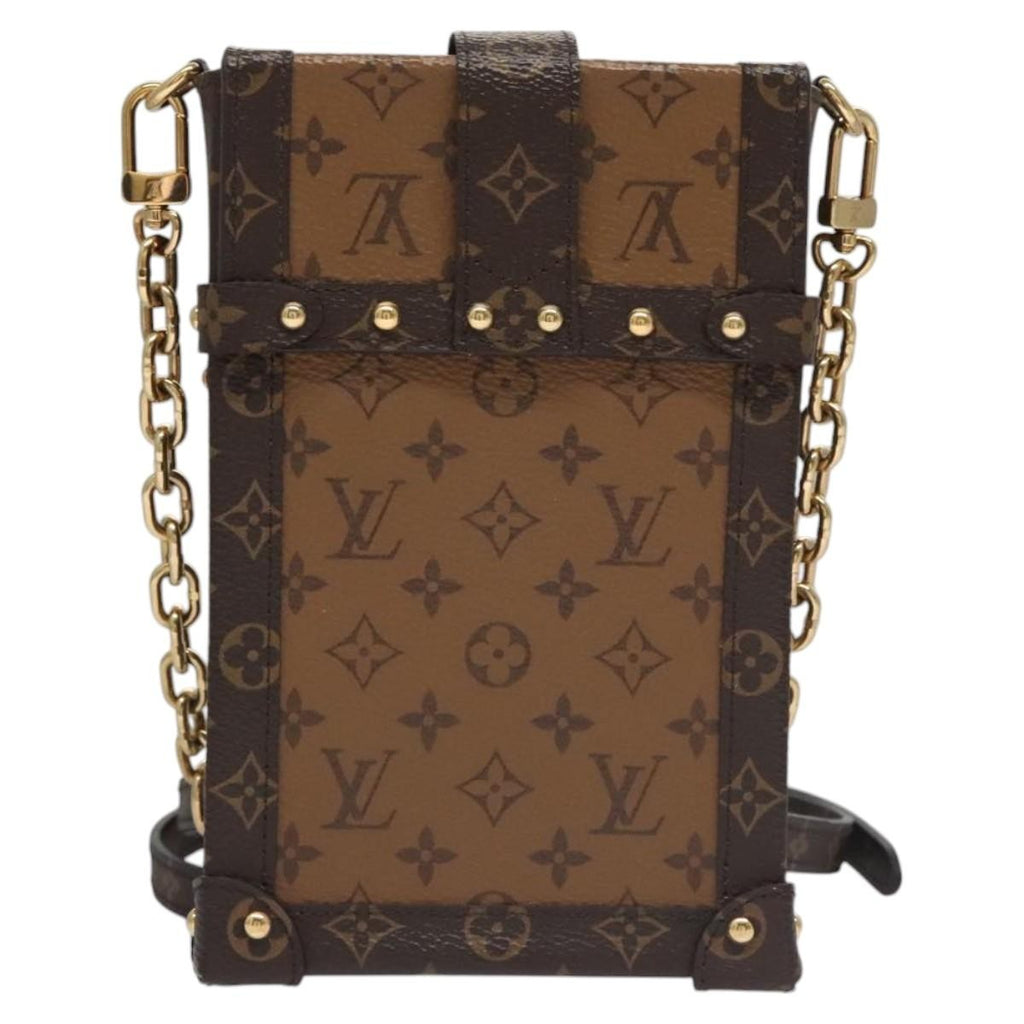 Louis Vuitton Vertical Trunk Pochette Reverse Monogram Canvas Brown Canvas Clutche & Pouche Bag