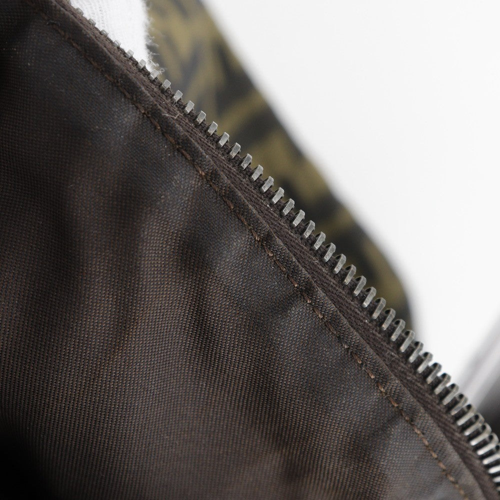 Fendi Logo Zucca Shoulder Bag Zucca Brown Canvas Shoulder Bag Bag