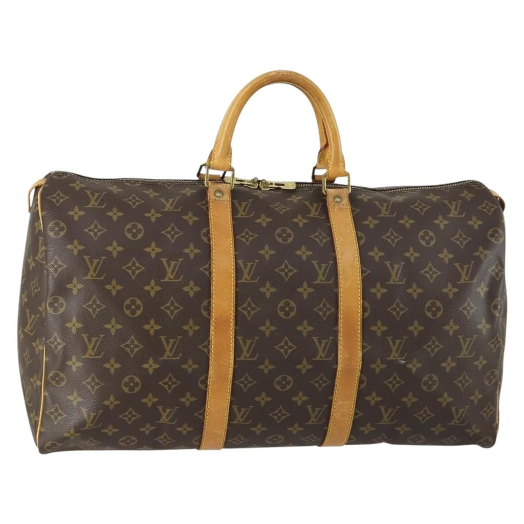 Louis Vuitton Keepall Bag Monogram Canvas Brown Canvas Travel Bag